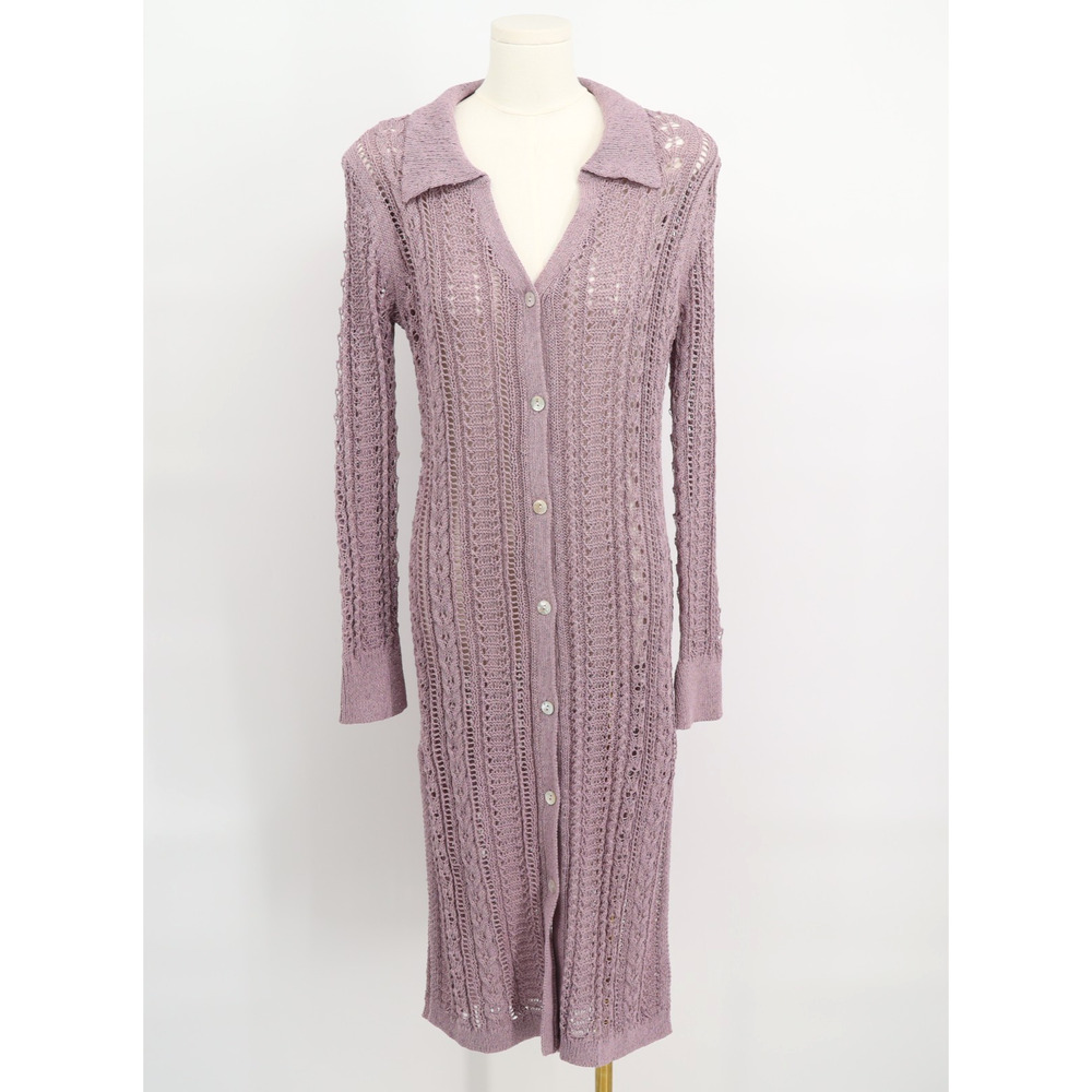 Sundance Augusta Crochet Duster Lavender Purple Cardigan Cottage Core Sz S NEW